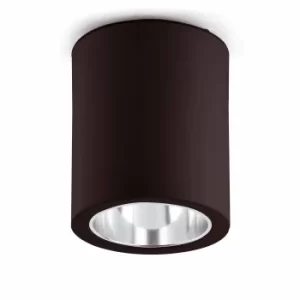 Image of Pote 1 Light Round Surface Mounted Downlight Black, E27