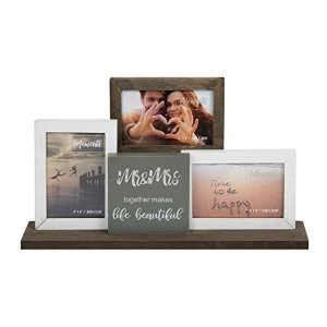 Image of 4" x 6" - Mr & Mrs Triple Photo Frame