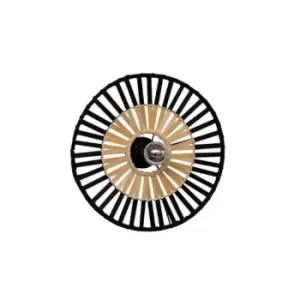 Image of Larissa Lighting - Larissa Silikou Decorative Ceiling Light Black Bamboo 1x E27 Max 40V