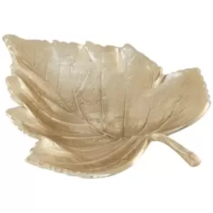 Image of Premier Housewares Prato Leaf Dish - Gold Finish