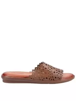 Image of Hush Puppies Bryony Mule Flat Sandal - Tan, Size 6, Women