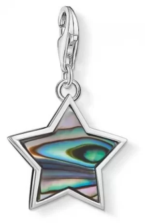 Image of Thomas Sabo Star Abalone Mother-of-pearl Turquoise Charm Jewellery