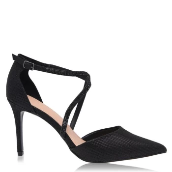 Image of Linea D Strap High Heels - Black