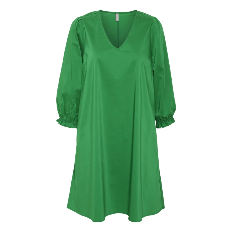 Image of culture Womens 3/4-sleeve short dress CULTURE Antoinett Vert Female XL