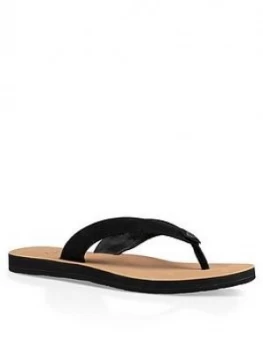 Image of UGG Tawney Flip Flop - Black, Size 8, Women