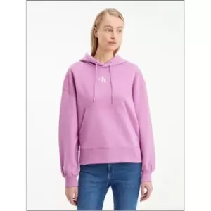 Image of Calvin Klein Jeans Micro Monologo Hoodie - Purple