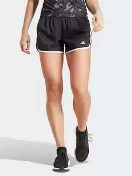 Image of adidas Marathon Response Running Shorts 1/2 - Black/White, Size S, Women