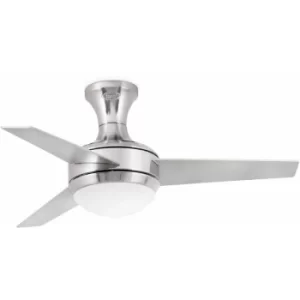 Image of Ceiling fan with light matte nickel Mini UFO 2 bulbs