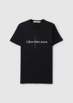 Image of Calvin Klein Mens Seasonal Monologo T-Shirt In Black