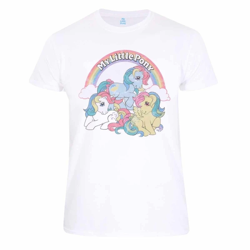 Image of My Little Pony Womens Vintage T-Shirt in White Size: Small White Female S