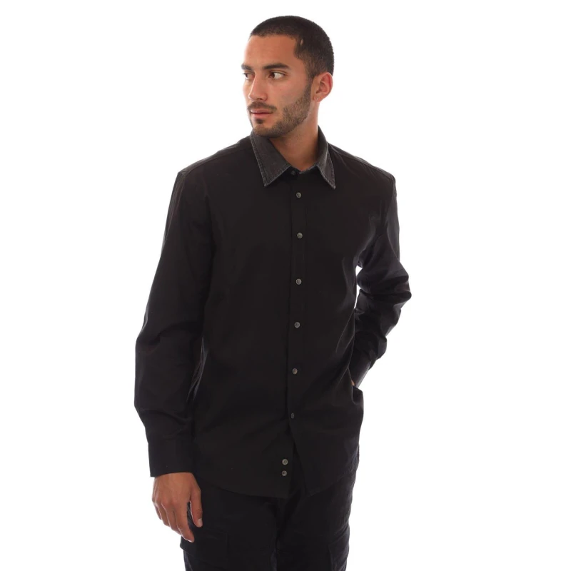 Image of Diesel S-Holls Long Sleeve Shirt Black male L