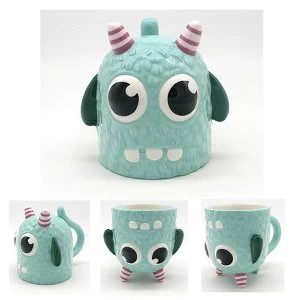Image of Monstarz Monster Blue Upside Down Ceramic Mug