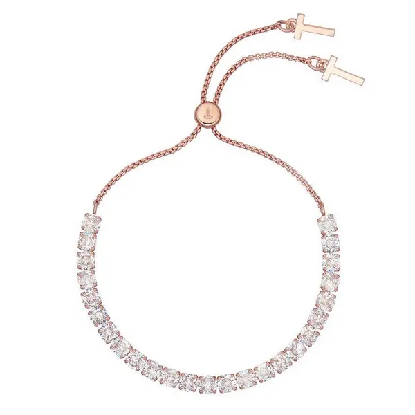 Image of Ted Baker MELRAH Crystal Adjustable Tennis Bracelet For Her One Size Pink 71893507000