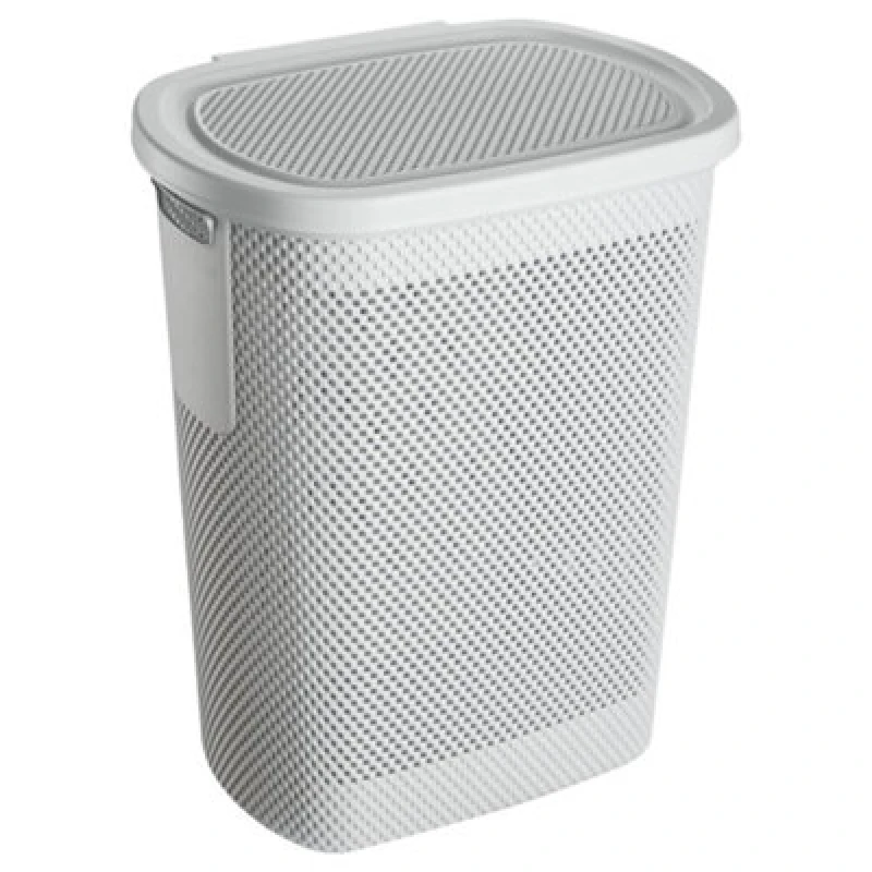 Image of Keeeper Hinged Lid Laundry Hamper Air-Permeable Nordic Grey