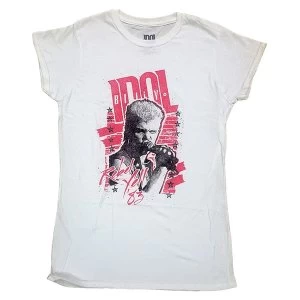Image of Billy Idol - Rebel Yell Womens Medium T-Shirt - White