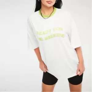 Image of Missguided Graphic Contrast T Shirt - White