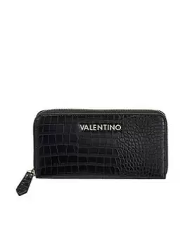 Image of Valentino Bags ????fire Re Zip Around Wallet - Nero, Black, Women
