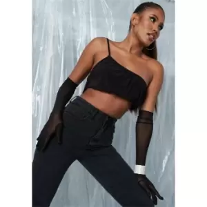 Image of Missguided Tall Ruched Top - Black