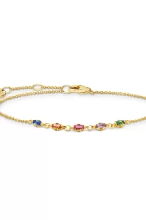 Image of Thomas Sabo Charm Club Charming Coloured Baguette Bracelet A2024-488-7-L19V