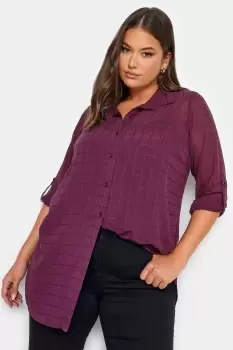 Image of Check Chiffon Shirt