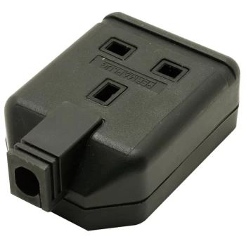 Image of Masterplug ELS13B Free Mains Socket 13A - Black