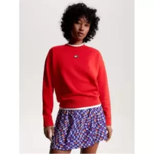 Image of Tommy Jeans Tjw Bxy XS Badge Crew - Red