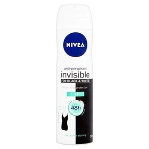 Image of Nivea Female Black and White Fresh Deodorant 150ml