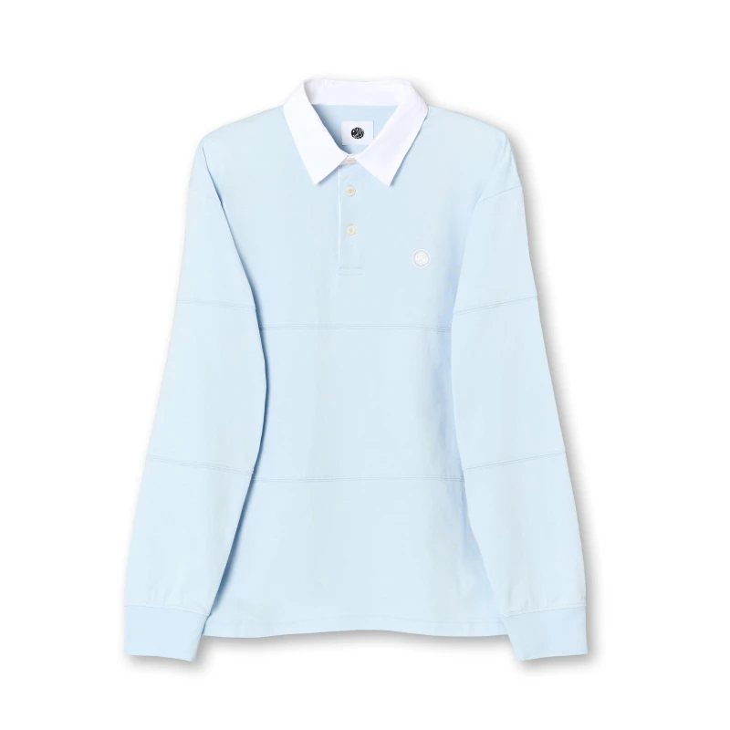 Image of Pretty Green Mens Islington Rugby Polo Shirt Lt Blue male Small