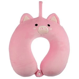 Image of Relaxeazzz Cutiemals Pig Plush Memory Foam Travel Pillow