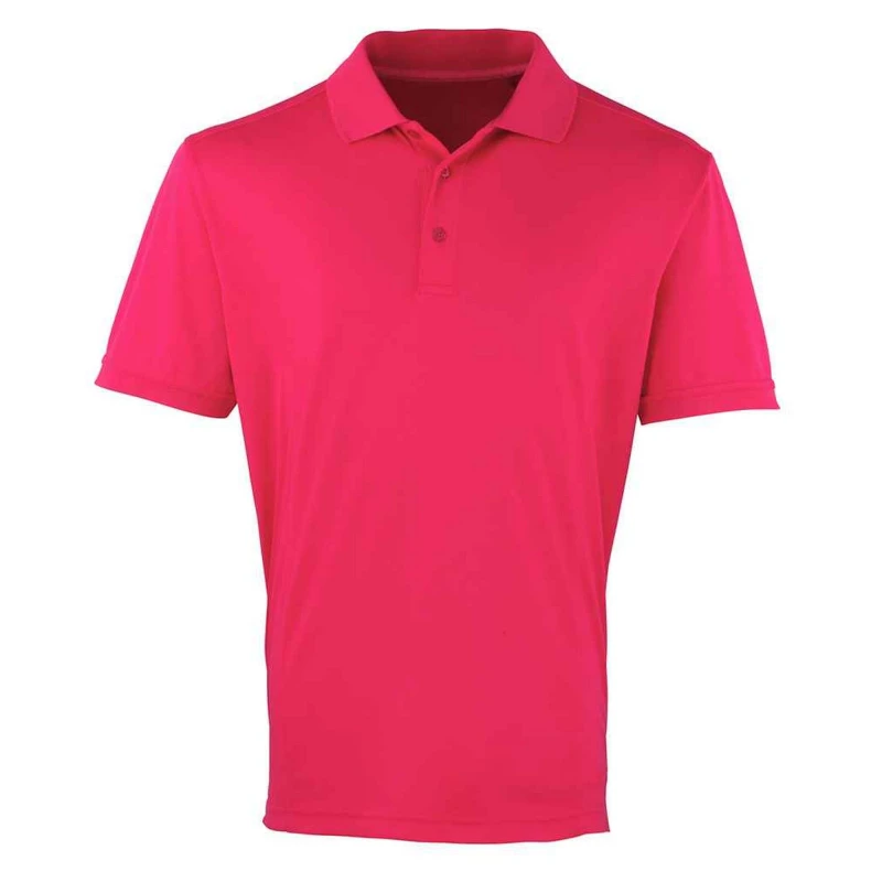 Image of Premier Premier Men Coolchecker Pique Polo Shirt in Pink Size: Small Pink S Male 5063527055996