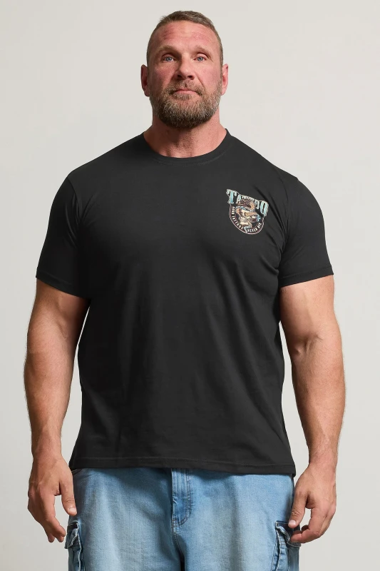 Image of BadRhino BadRhino Men Graphic Print T-Shirt in Black Size: 4X-Large Black 4XL Male 5063111902941