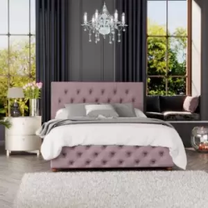 Image of Laurence Llewelyn-Bowen Laurence Llewelyn Bowen Luna Ottoman Storage Bed Plush Velvet Blush Double