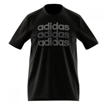 Image of adidas QT T Shirt Mens - Black Repeat