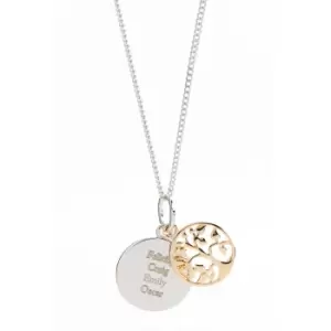 Image of Personalised Sterling Silver and Gold Plated Family Tree Pendant ...