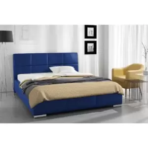 Image of Simplier Bed King Plush Velvet Blue