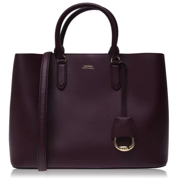 Image of Lauren by Ralph Lauren Large Marcy Satchel - Bordeaux