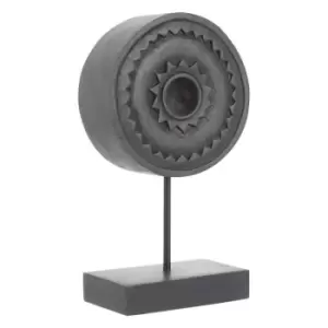 Image of Olivia's Black Wooden Disc Sculpture Small