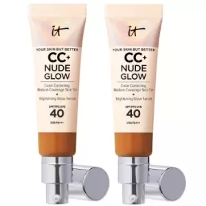 Image of IT Cosmetics CC+ and Nude Glow Lightweight Foundation and Glow Serum with SPF40 32ml (Various Shades) - Rich
