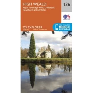Image of High Weald, Royal Tunbridge Wells by Ordnance Survey (Sheet map, folded, 2015)