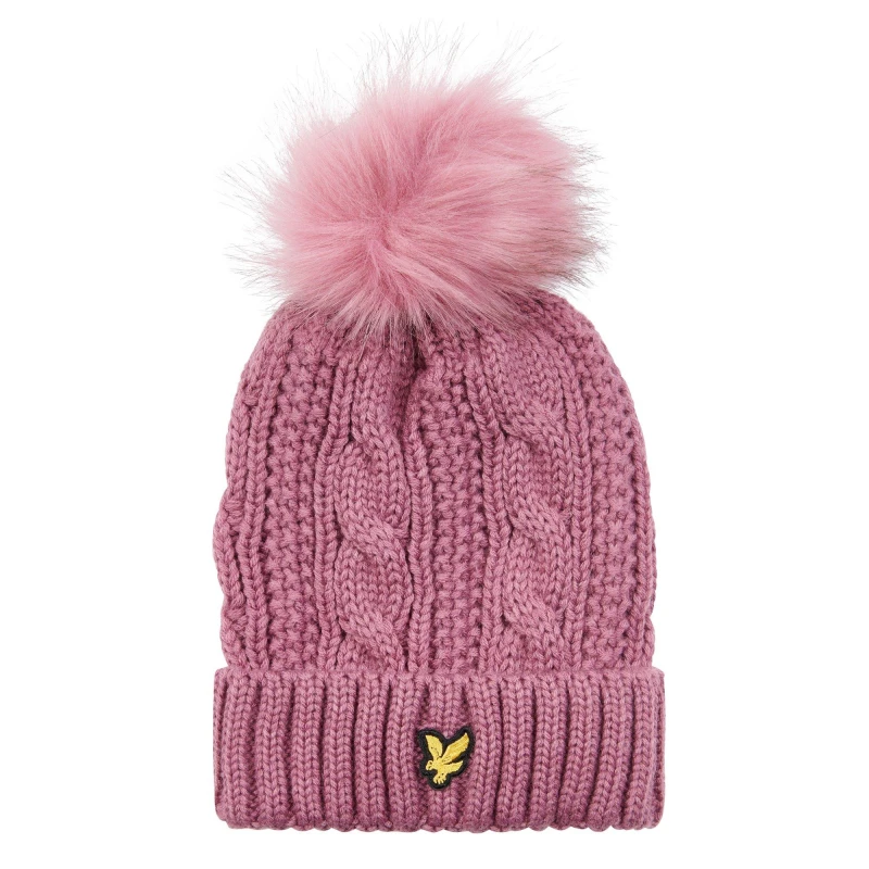 Image of Lyle and Scott Pom Pom Beanie - Pink Pink Junior