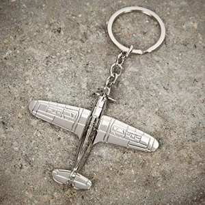 Image of Military Heritage Silver Plated Keyring - Spitfire