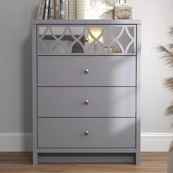 Image of Arianna 4 Drawer Chest with Mirror