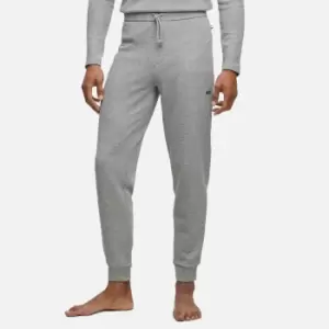 Image of BOSS Bodywear Mens Waffle Cuffed Sweatpants - Medium Grey - M