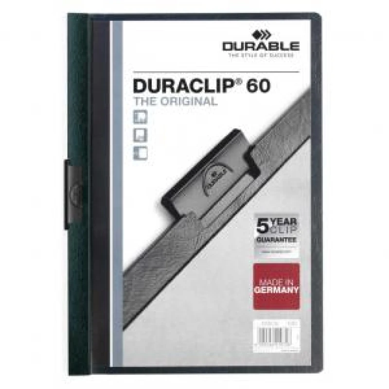 Image of Durable DURACLIP 60 Sheet Document Clip File Folder - 25 Pack - A4 DRBE220932