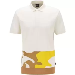 Image of Boss Parlay Short Sleeve Polo Shirt - White