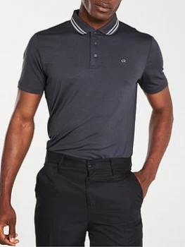Image of Calvin Klein Golf Madison Tech Polo - Grey Marl, Size S, Men