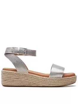 Image of Clarks Kimmei Ivy Wedges - Silver Metallic, Silver, Size 5, Women