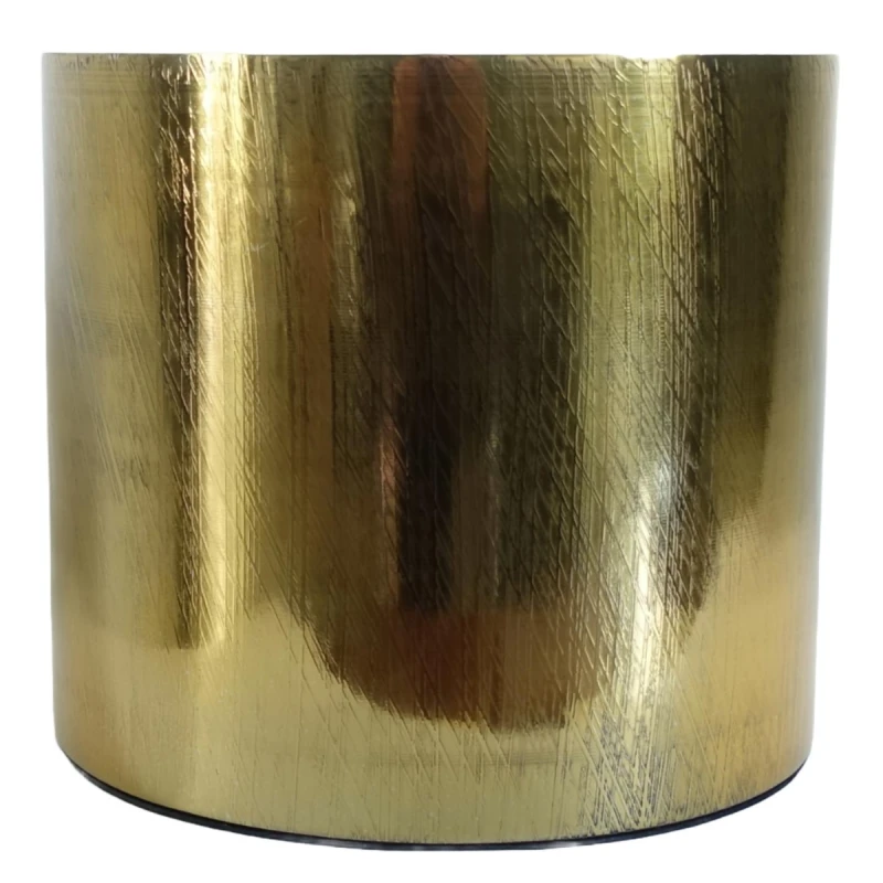 Image of N/A 18cm Gold Etched Metal Planter by Leaf