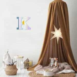 Image of Alphabet K Multicolor Decorative Wooden Wall Accessory