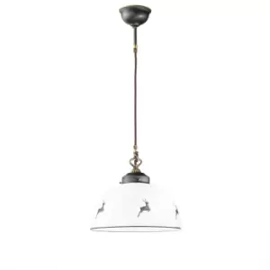 Image of Kolarz Nonna Dome Pendant Ceiling Light Antique Brass